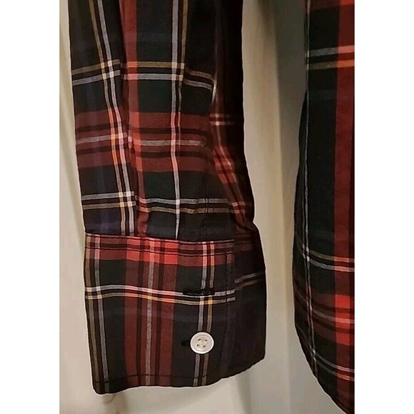 J Crew Womens Boy Fit Red Blue Plaid Long Sleeve Button Up Shirt Sz 8 - Picture 3 of 8